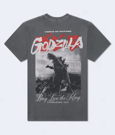 Aéropostale Godzilla Force Of Nature Relaxed Graphic Tee In Gray