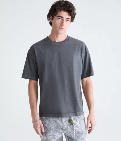Aéropostale Heavyweight Boxy Crew Tee In Gray