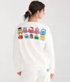 Aéropostale Hello Kitty And Friends Puffer Jacket Crew Sweatshirt In Multi