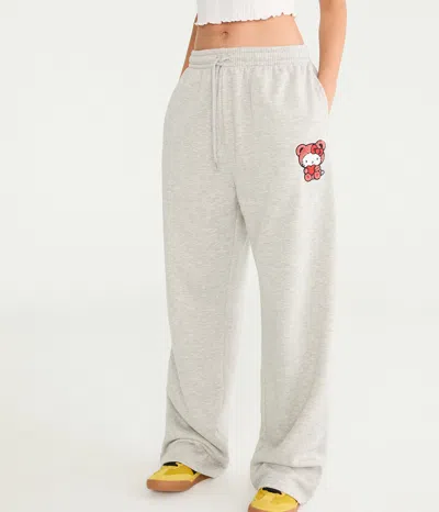 Aéropostale Hello Kitty Heart Bear Straight Leg Sweatpants In Animal Print