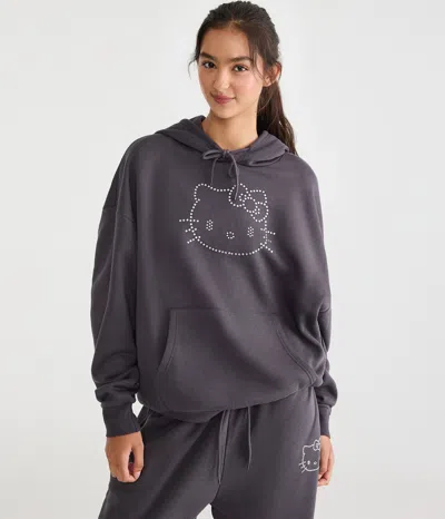 Aéropostale Hello Kitty Rhinestone Pullover Hoodie In Blue