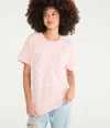 Aéropostale Hello Kitty Tonal Teddy Oversized Graphic Tee In Pink