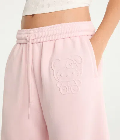 Aéropostale Hello Kitty Tonal Teddy Wide Leg Sweatpants In Pink
