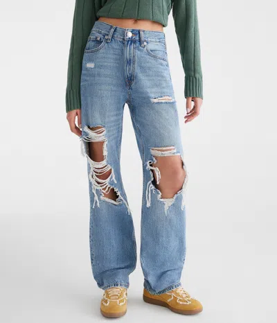 Aéropostale High-rise Baggy Jean In Blue