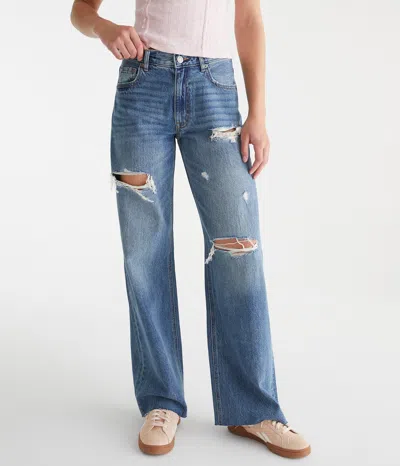 Aéropostale High-rise Baggy Wide Leg Jean In Blue