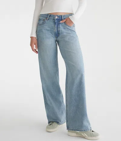 Aéropostale High-rise Baggy Wide Leg Jean In Blue