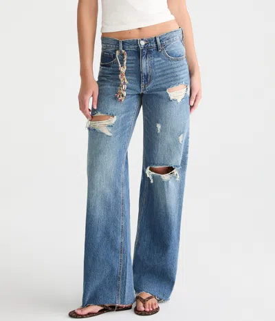 Aéropostale High-rise Baggy Wide Leg Jean In Blue