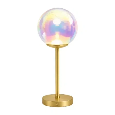 Aéropostale Iridiscent Bubble Stainless Steel Table Lamp In White