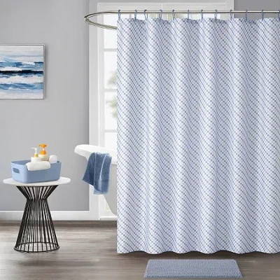 Aéropostale Jordan Check 15-pc. Btc Shower Curtain Set In Blue