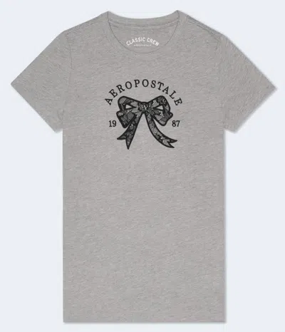 Aéropostale Lace Bow Graphic Tee In Multi