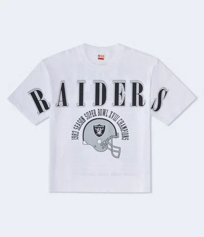 Aéropostale Las Vegas Raiders Super Bowl Boxy Graphic Tee In White
