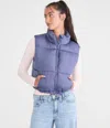 Aéropostale Lightweight Cropped Puffer Vest In Blue