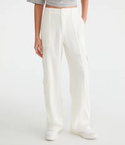 Aéropostale Linen Wide Leg Cargo Pants In Multi
