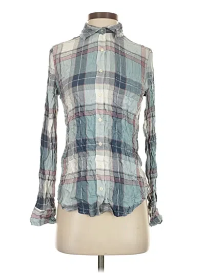Pre-owned Aéropostale Long Sleeve Blouse In Blue