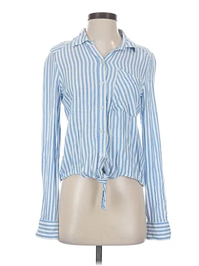 Pre-owned Aéropostale Long Sleeve Blouse In Blue