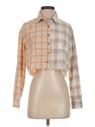 Pre-owned Aéropostale Long Sleeve Blouse In Brown