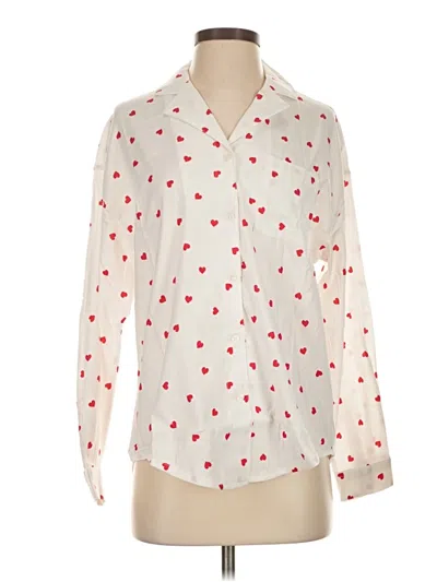 Aéropostale Long Sleeve Blouse In Ivory