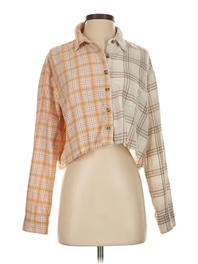 Pre-owned Aéropostale Long Sleeve Blouse In Orange