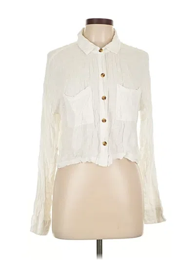Pre-owned Aéropostale Long Sleeve Blouse In White