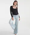 Aéropostale Long Sleeve Buttery Soft Square-neck Bodysuit In White