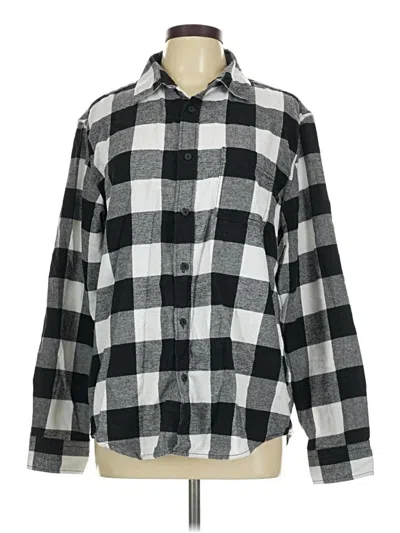 Pre-owned Aéropostale Long Sleeve Button Down Shirt In Black