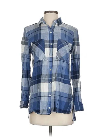 Pre-owned Aéropostale Long Sleeve Button Down Shirt In Blue