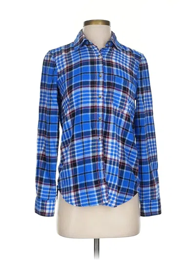 Pre-owned Aéropostale Long Sleeve Button Down Shirt In Blue