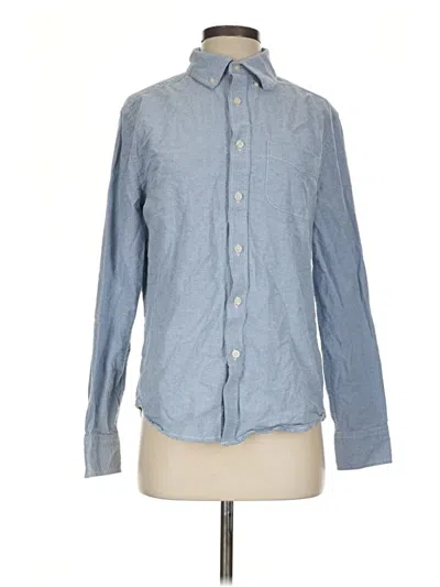 Pre-owned Aéropostale Long Sleeve Button Down Shirt In Blue
