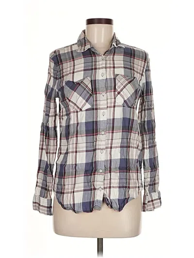 Pre-owned Aéropostale Long Sleeve Button Down Shirt In Gray