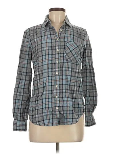 Pre-owned Aéropostale Long Sleeve Button Down Shirt In Gray