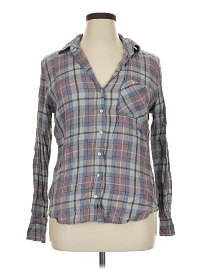 Pre-owned Aéropostale Long Sleeve Button Down Shirt In Gray