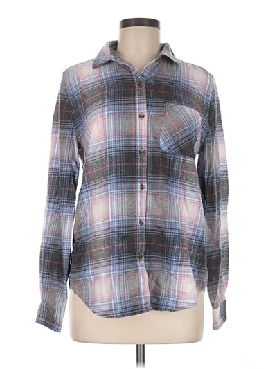 Pre-owned Aéropostale Long Sleeve Button Down Shirt In Gray