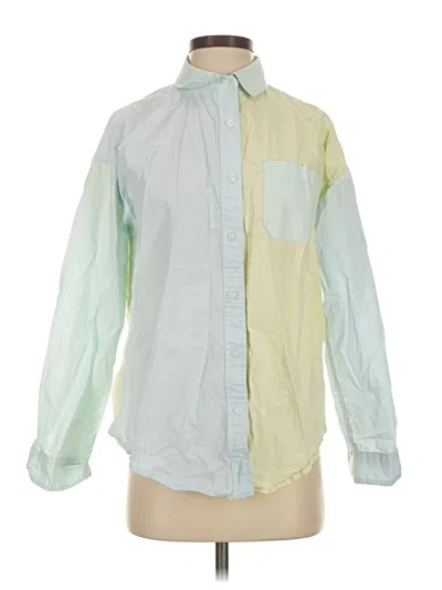Pre-owned Aéropostale Long Sleeve Button Down Shirt In Green