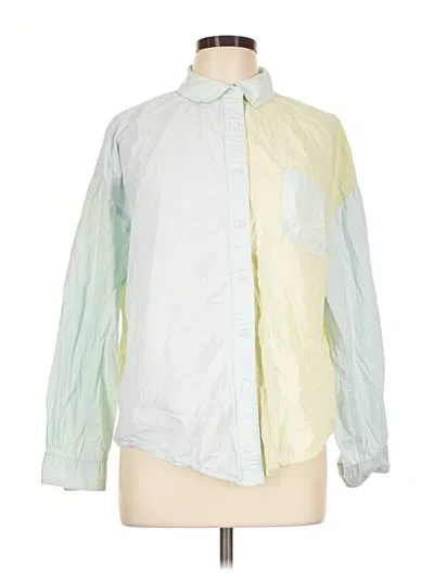 Pre-owned Aéropostale Long Sleeve Button Down Shirt In Green