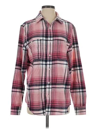 Aéropostale Long Sleeve Button Down Shirt In Pink
