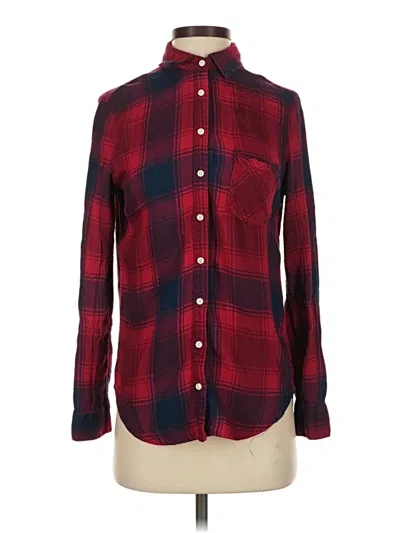 Pre-owned Aéropostale Long Sleeve Button Down Shirt In Red