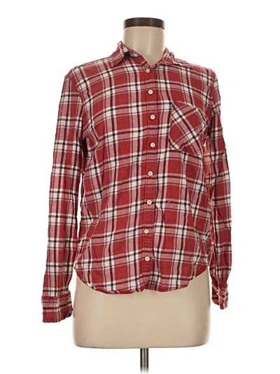 Pre-owned Aéropostale Long Sleeve Button Down Shirt In Red