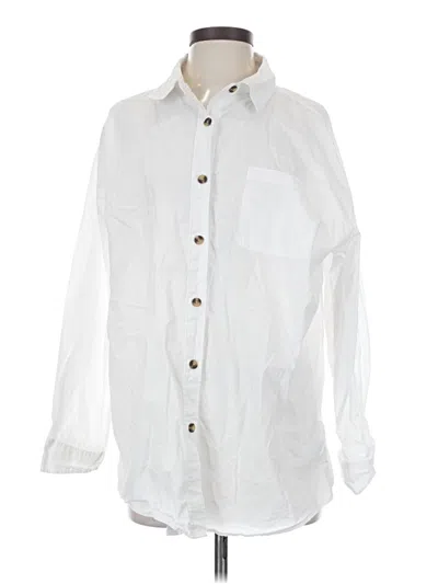 Pre-owned Aéropostale Long Sleeve Button Down Shirt In White