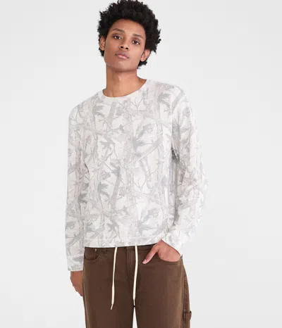 Aéropostale Long Sleeve Forest Camo Boxy Thermal Crew Tee In Multi