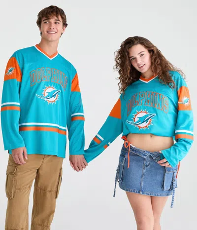 Aéropostale Long Sleeve Miami Dolphins V-neck Top In Multi