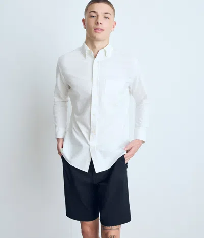 Aéropostale Long Sleeve Oxford Uniform Shirt In White