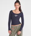 Aéropostale Long Sleeve Seriously Soft London Graphic Tee In Multi