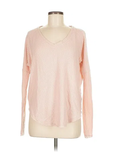Pre-owned Aéropostale Long Sleeve T-shirt In Pink