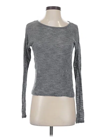 Pre-owned Aéropostale Long Sleeve Top Gray Boatneck Tops