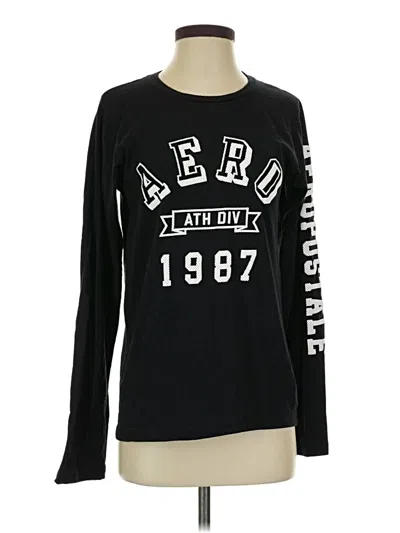 Pre-owned Aéropostale Long Sleeve T-shirt In Black