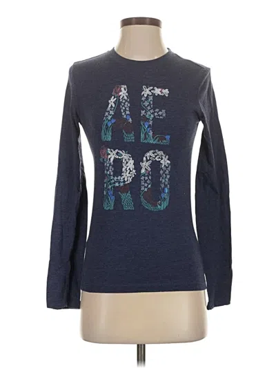 Pre-owned Aéropostale Long Sleeve T-shirt In Blue