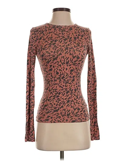 Aéropostale Long Sleeve T-shirt In Brown