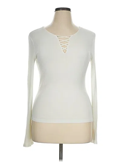Pre-owned Aéropostale Long Sleeve T-shirt In Ivory