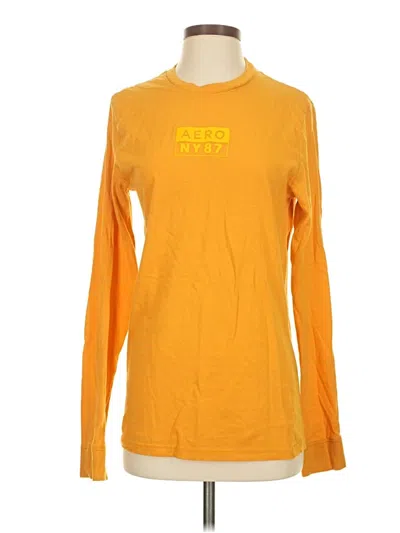 Pre-owned Aéropostale Long Sleeve T-shirt In Yellow