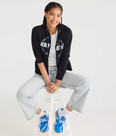 Aéropostale Los Angeles Full-zip Hoodie In Black